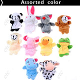 10PCS Cartoon Animal Plush Finger Puppets