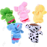 10PCS Cartoon Animal Plush Finger Puppets