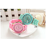 Lady Fluorescent Color Jelly Watch Ice Cream Silica Gel