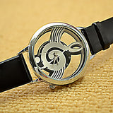 Fashion Women's Watches Hollow Musical Note Style Dial Quartz Wrist Watch