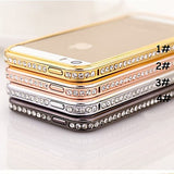 Luxury Rhinestone Frame Metal Case Cover For iPhone 4/4S/5/5S