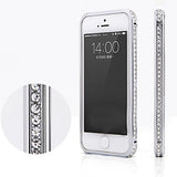 Luxury Rhinestone Frame Metal Case Cover For iPhone 4/4S/5/5S