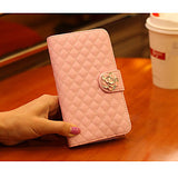 Elegant PU Leather Case Cover For Samsung Galaxy Note2/Note3 with Rhinestone Camellia Design