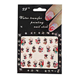 Nail Water Decals Sticker Traditional Chinese Painting Beauty Aspara Flat Peach Pattern 6076