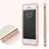 Luxury Rhinestone Frame Metal Case Cover For iPhone 4/4S/5/5S