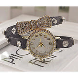 Rhinestones Decorated Wrist Watch Bracelet