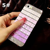 Square Rhinestoned Design Plastic Back Case For iPhone 5/5S