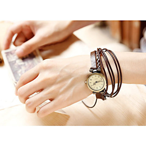 Fashion Watches Roman Numerals Marks 5 Cycles Bracelet Watch