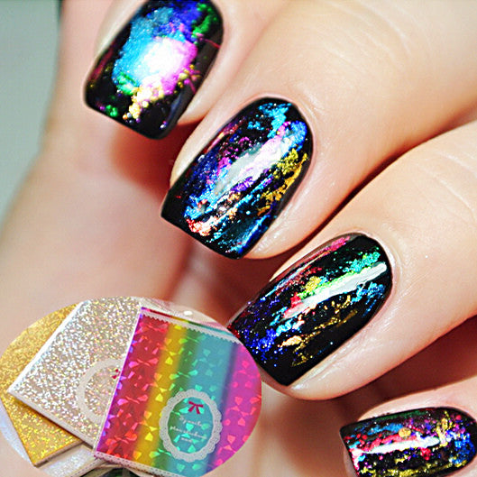 Starry Holo Nail Foils Glitter Transfer Stickers Nail Decoration 30 x 10cm 12413